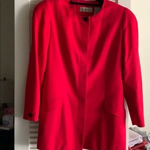Red form fitted jacket
